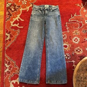 PAIGE Women's Sabine‎ Low Rise Trouser Wide Leg in Shea Distressed Sz 26 EUC